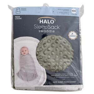 HALO Innovations SleepSack Micro Fleece Wearable Blanket - Green 0-3 Months